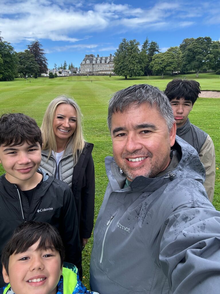 In the beautiful green countryside of Scotland, at Cameron House and Gleneagles.