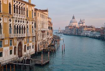 The waterfront in Venice, Italy for a destination wedding