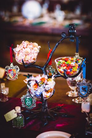 Harry Potter-Inspired Head Table at Hotel Andaluz Wedding Reception