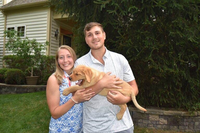 We picked up our puppy, Teddy, the next day!