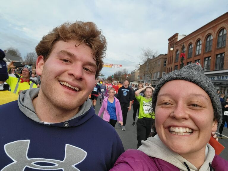 Until 2023 when Nate tore his meniscus and ACL, we ran every (non-Covid-cancelled) Manchester Road Race together 2019-2022