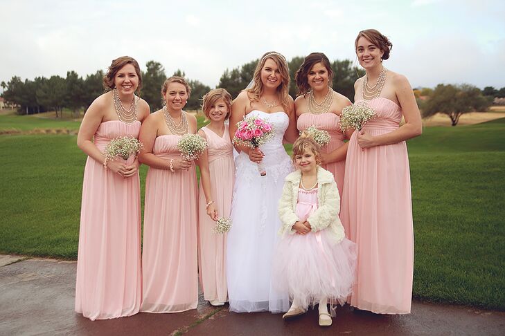 david's bridal blush bridesmaid