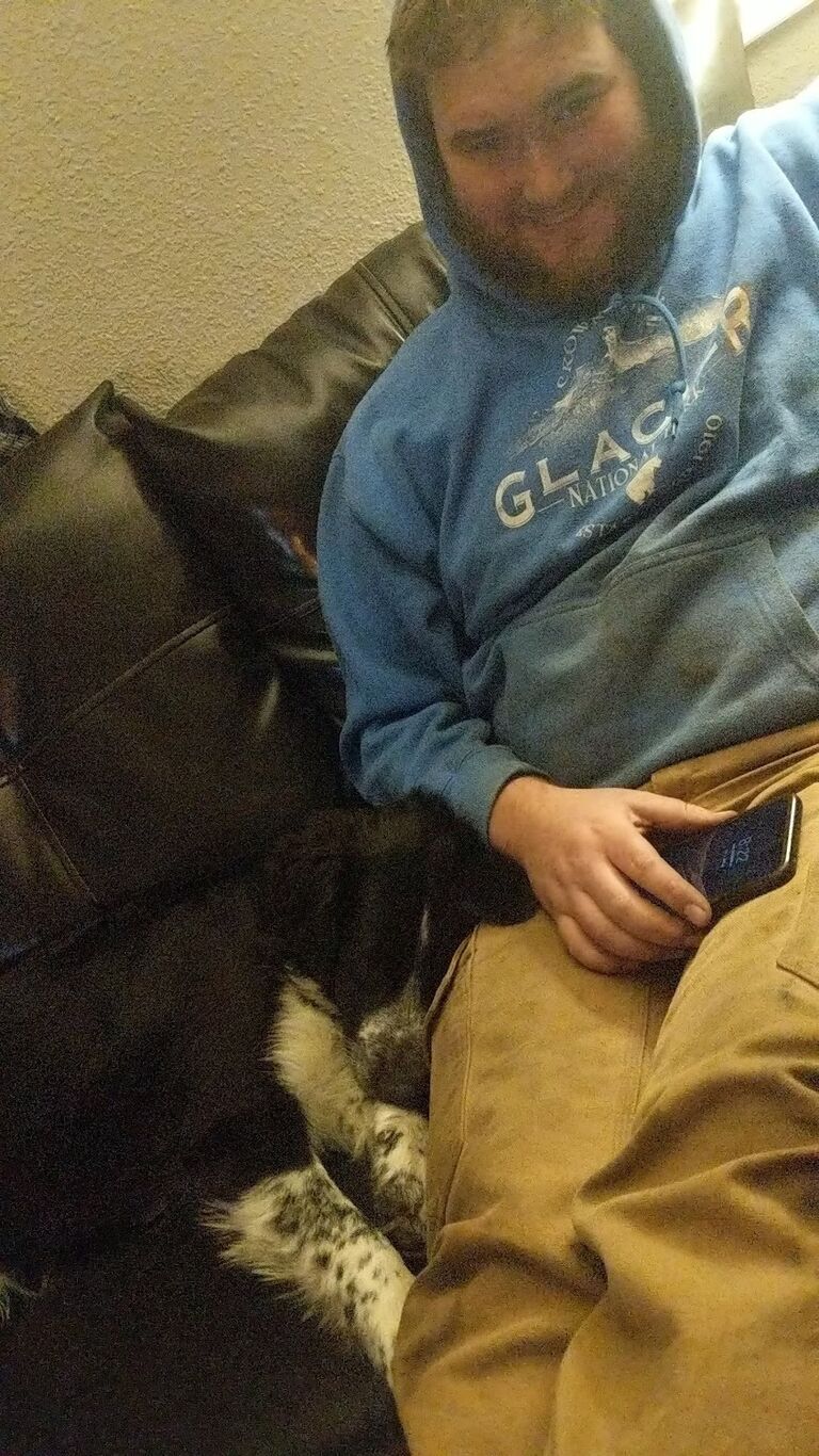 Cuddles with Finley