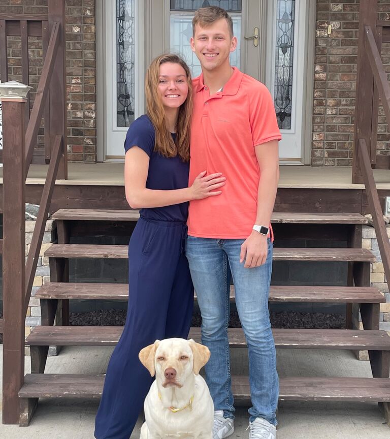 Took a family photo after Easter Mass.