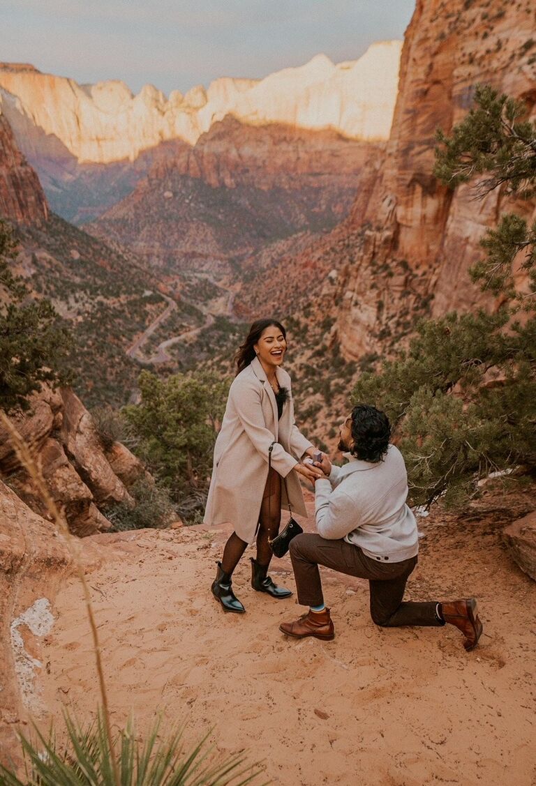 The magical proposal. The chemistry and connection being undeniable from day 1, Restin knew he had found the love of his life. With the support and blessings of both families and close friends, Restin pulled off an intimate surprise proposal (and photoshoot) of a lifetime at Zion National Park in Utah.