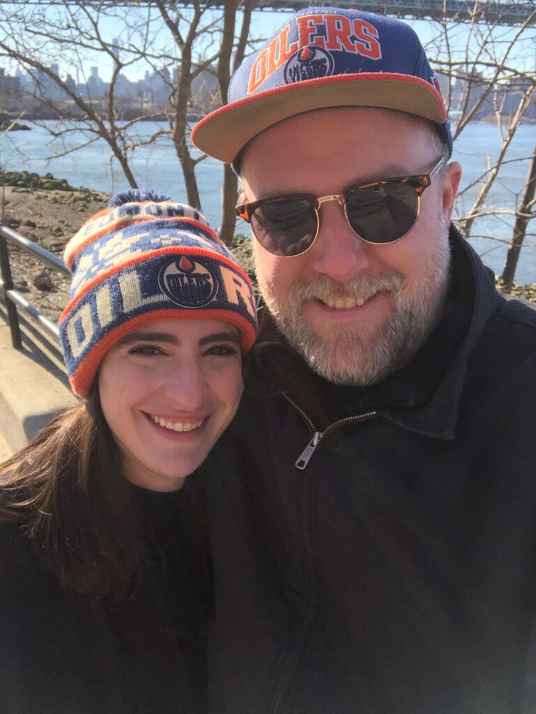Stephanie's first Oilers game.