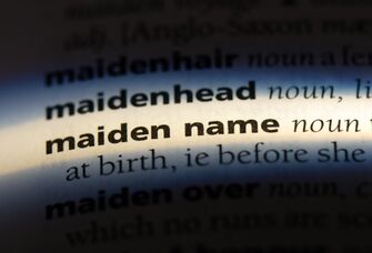 Maiden name in the dictionary