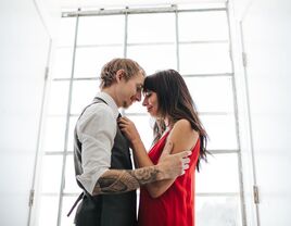 modern engagement photos