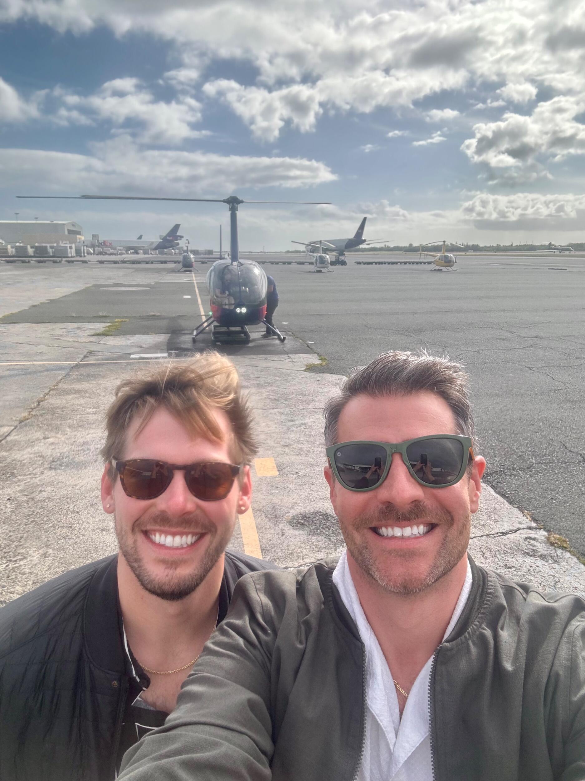 Jeff REPROPOSES his own way. He loops in our Hawaiian friends (Jessica, Tim, Alex, and Trevor) to pull a fast one and gets him on a helicopter.

Pro Tip: Hawaiian leis are stunning