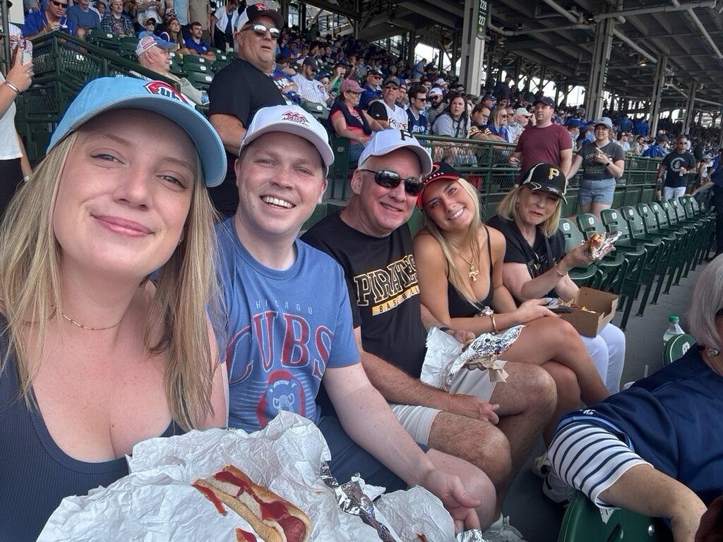 Ashley's first cub's game for father's day!