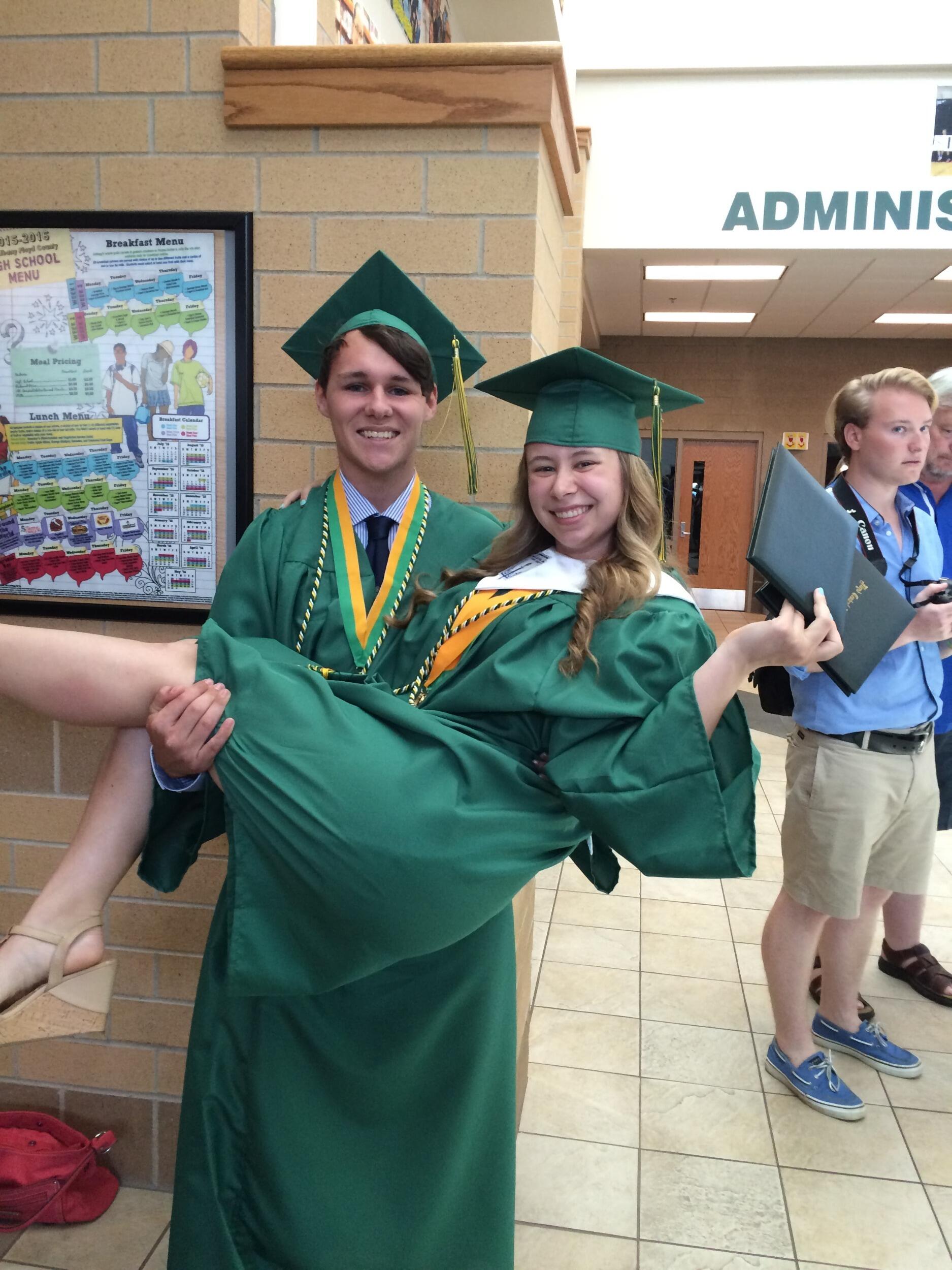 They went on to enjoy senior year and were so excited to graduate and spend the summer together! 