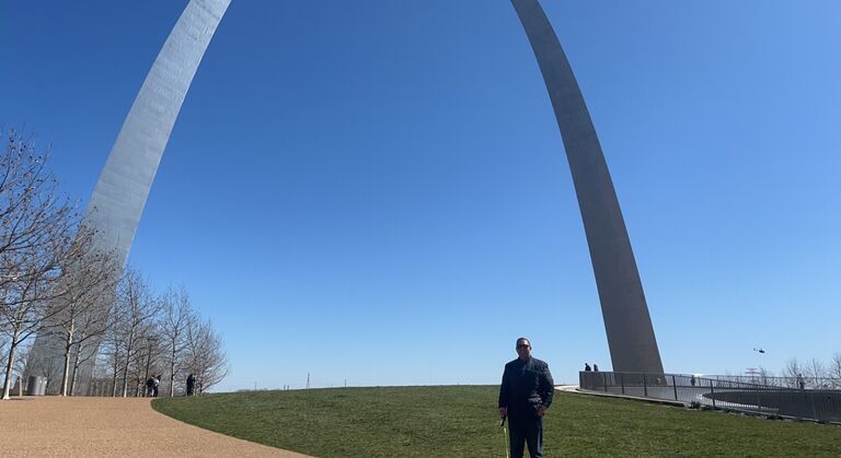 St. Louis with the dogs! 