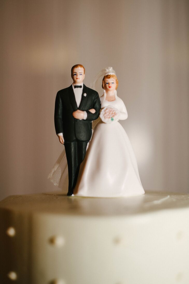 Vintage 1950s Bride And Groom Cake Topper