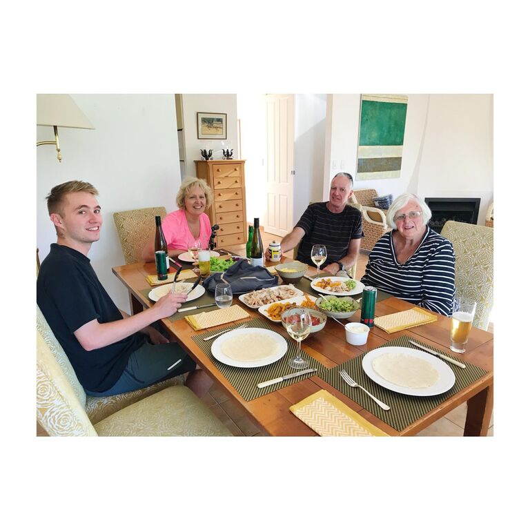 Andy meets Strang matriarch Grandma Cecile- Nelson, New Zealand.