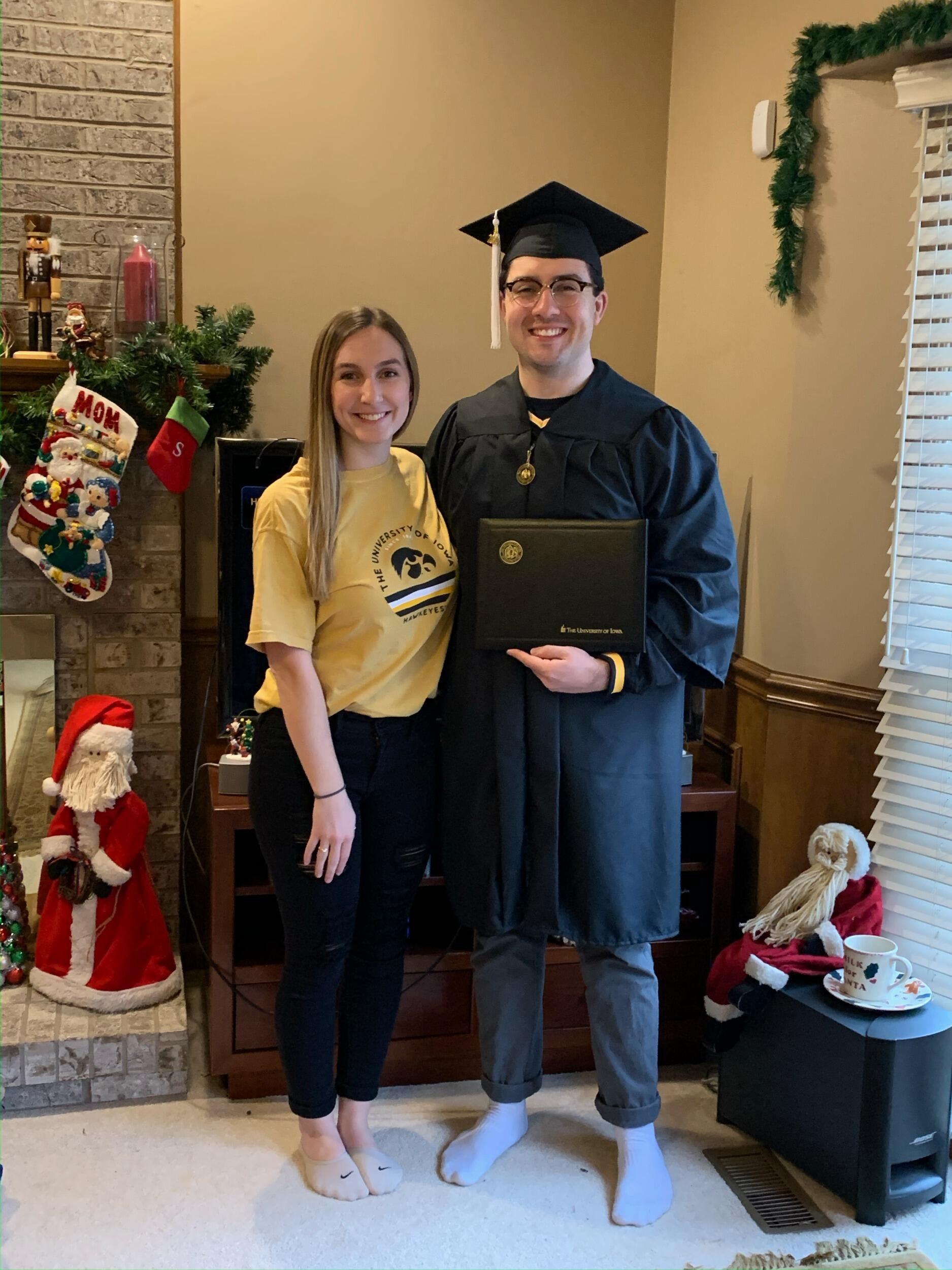 Luke was unable to have an in person graduation due to a global pandemic but they made the most of it with an at home celebration! 