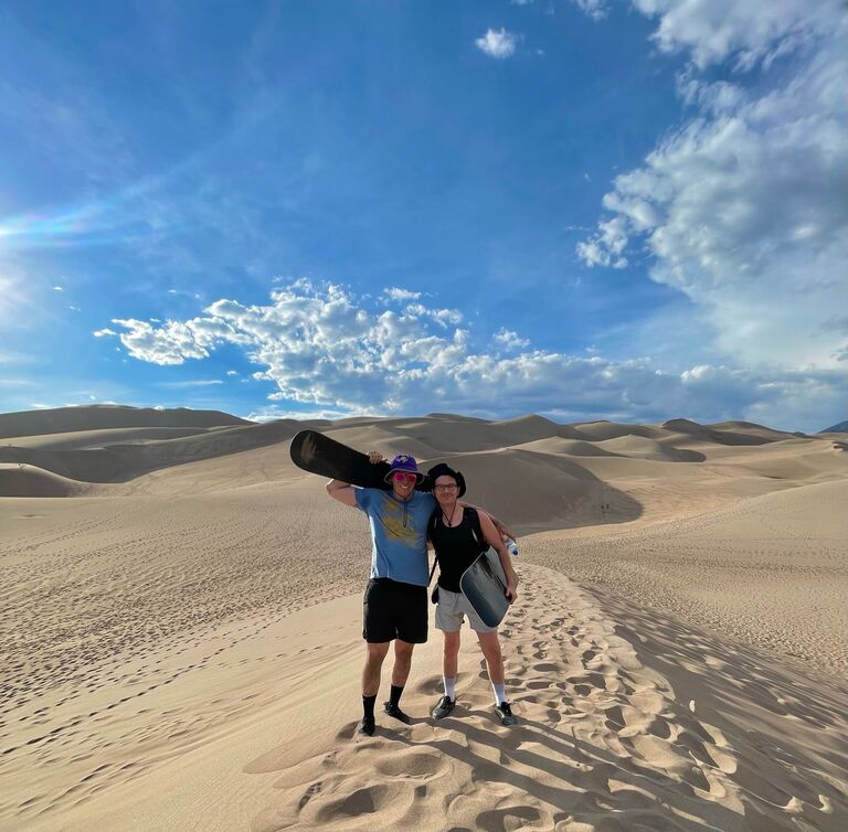 Sand Boarding at Great Sand Dunes National Park!
