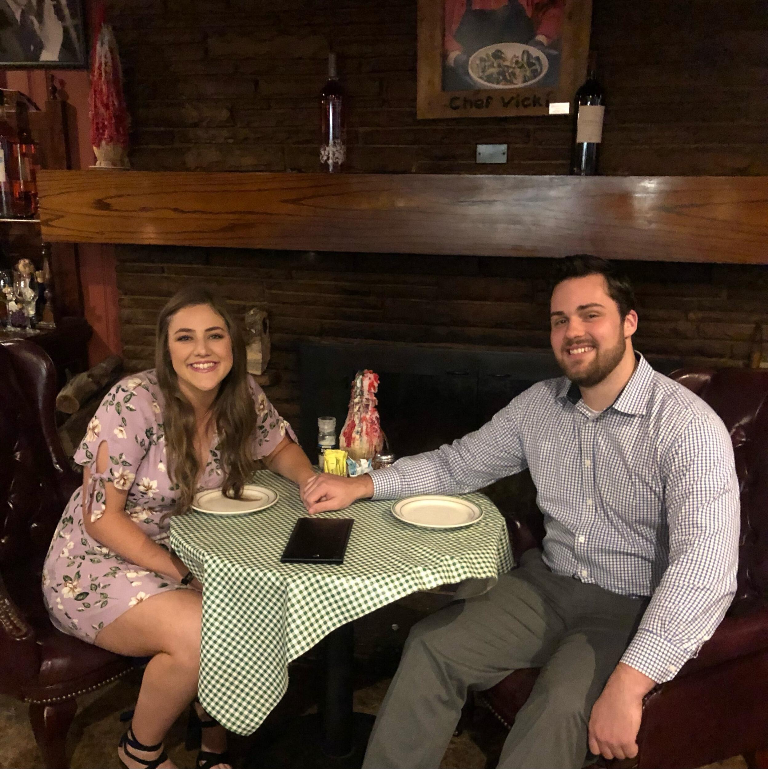 Our 6 month mark! We ate some yummy food at Gabriella's, which is actually right across the street from our wedding venue that we didn't know existed!