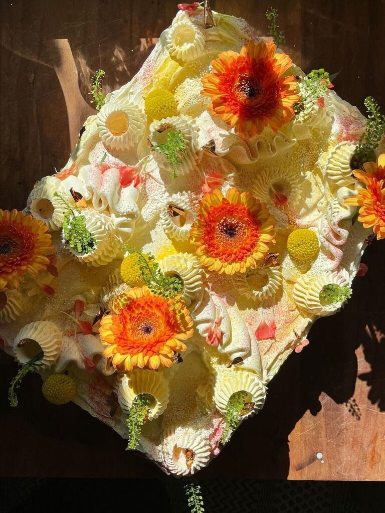 Wildflower sheet cake for your 2024 wedding