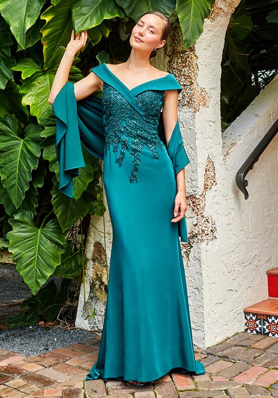 teal mother of the bride dresses