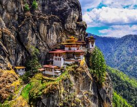 The Tiger's Nest Temple in Paro Valley, Bhutan.