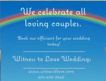 Witness to Love Wedding Ceremonies - Wedding Minister - Jackson, MS - Hero Main