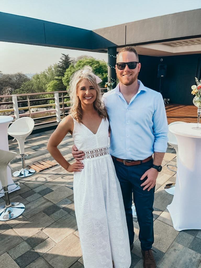 The day we celebrated our engagement with friends and family. While on top of a building, we sipped on frozen margherita's, danced like there was no tomorrow, and celebrated our biggest milestone under the beautiful Johannesburg sunset.