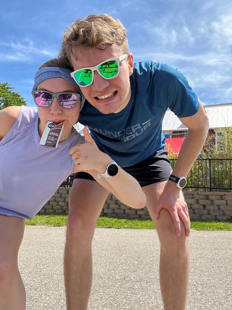 Post 20 mile run. Preparing for the Charlevoix Marathon. 