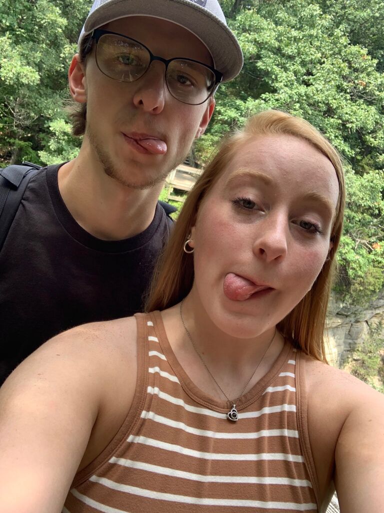 Our 2 year anniversary ❤️ we hiked 4 or 5 miles that day at Starved Rock. 