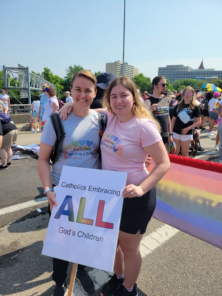 Pride is always a special time for us but it is even more meaningful getting to walk with our church and show that Catholics can be welcoming to everyone. Our faith means so much to us and having a parish where we can truly be ourselves has been such a blessing.