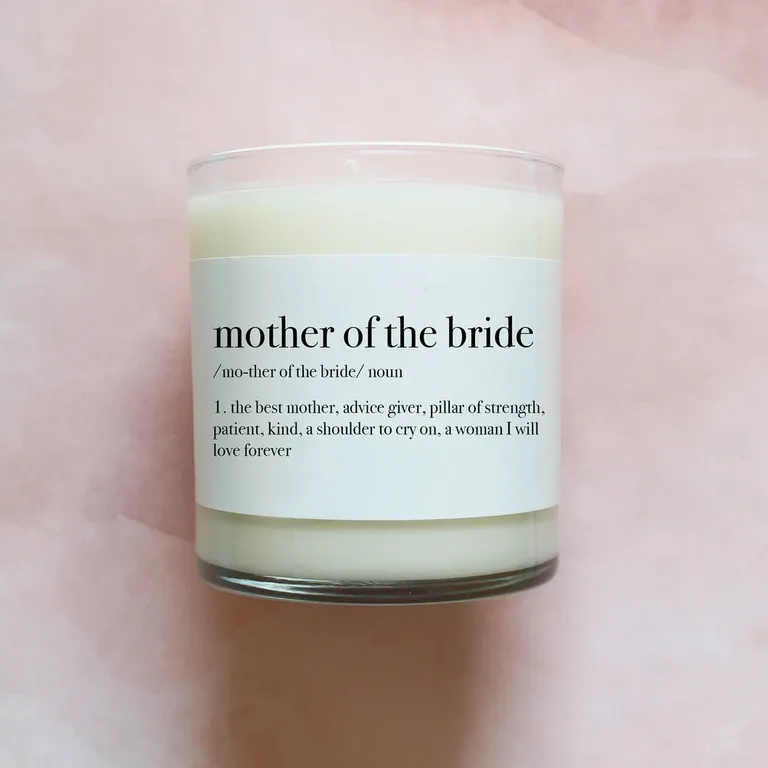candle for mother of the bride gift