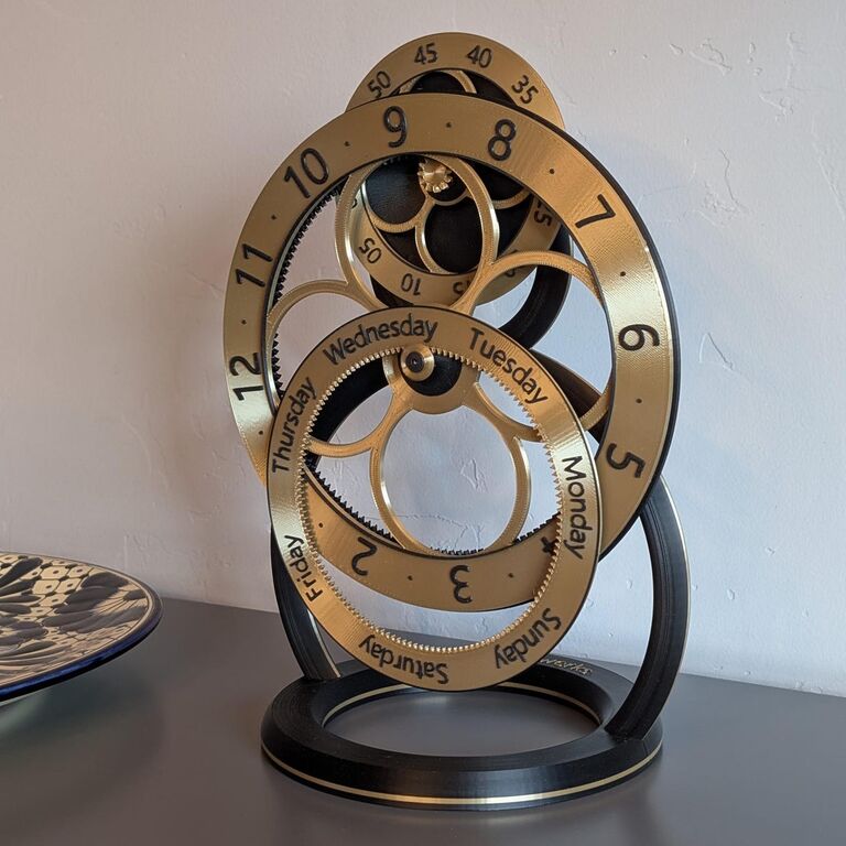 Gear-driven clock