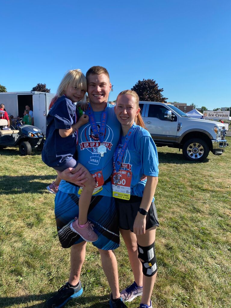 Sean decided to join Jess in running his first 5K...and Alice had to do the kids race!