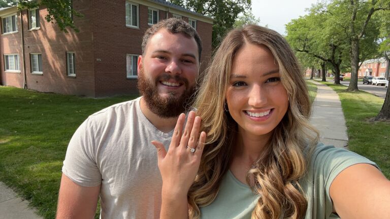 He surprised me and got down on one knee while walking in the park after dinner that night. I was so excited to marry this man, I actually never took a single picture that night. 