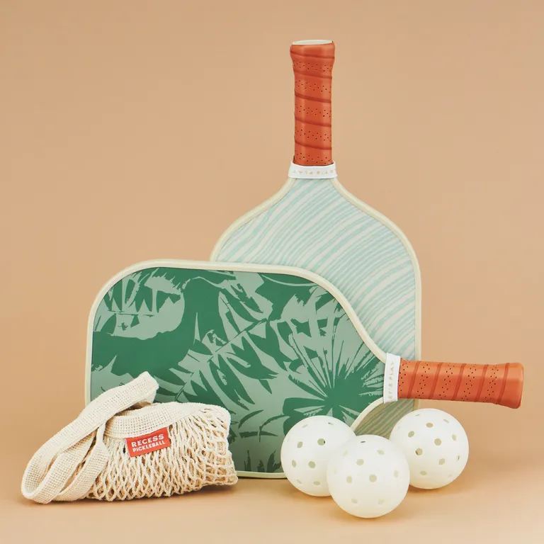 Pickleball patterned paddle set for gifts couples can do together