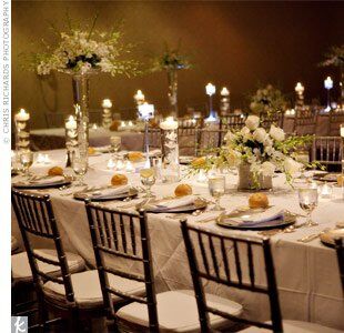 White Formal Wedding Reception