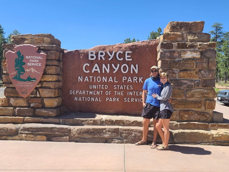 Mitchell asked Darci to be his girlfriend on a bench overlooking the "Hoodoos" at Bryce Canyon National Park in Utah. 