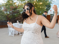 Bride with joint at weed wedding
