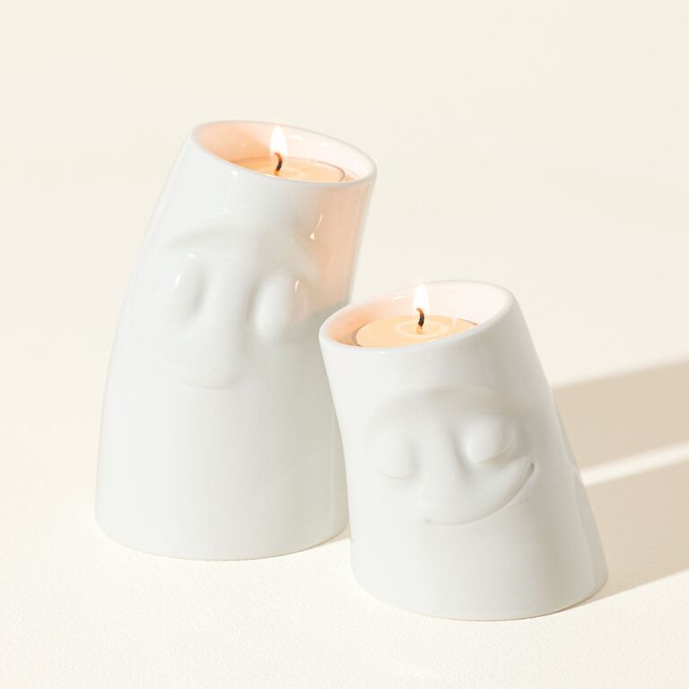 Snuggling candle holders matching couple gift