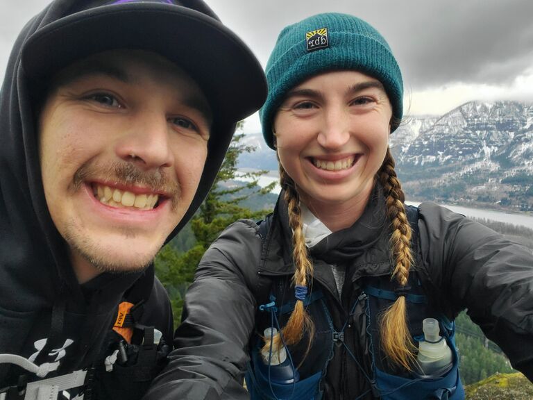 Freezing running on our Christmas trip from Portland to California