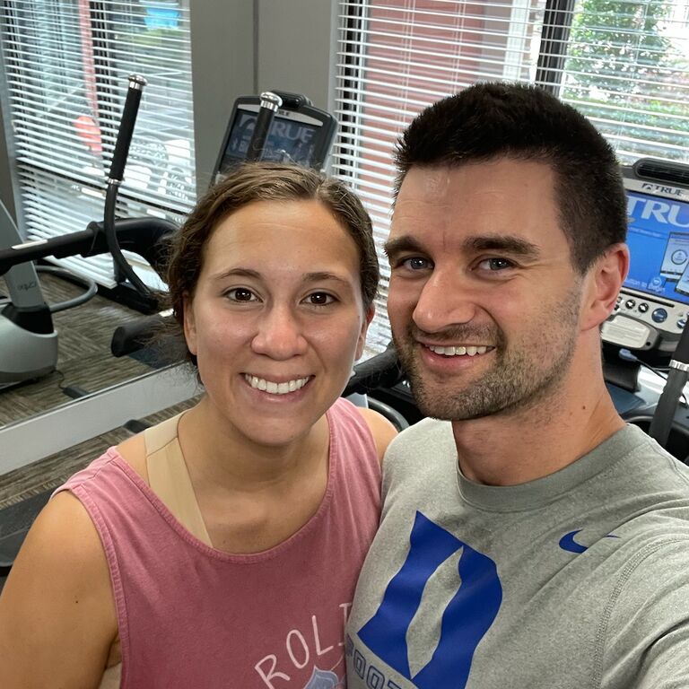 Serendipity struck twice! We first met in our apartment gym in Durham, but busy schedules kept us from being able to see each other. About a month after we met, we ran into each other at the elevator and decided to have an impromptu lunch date. 