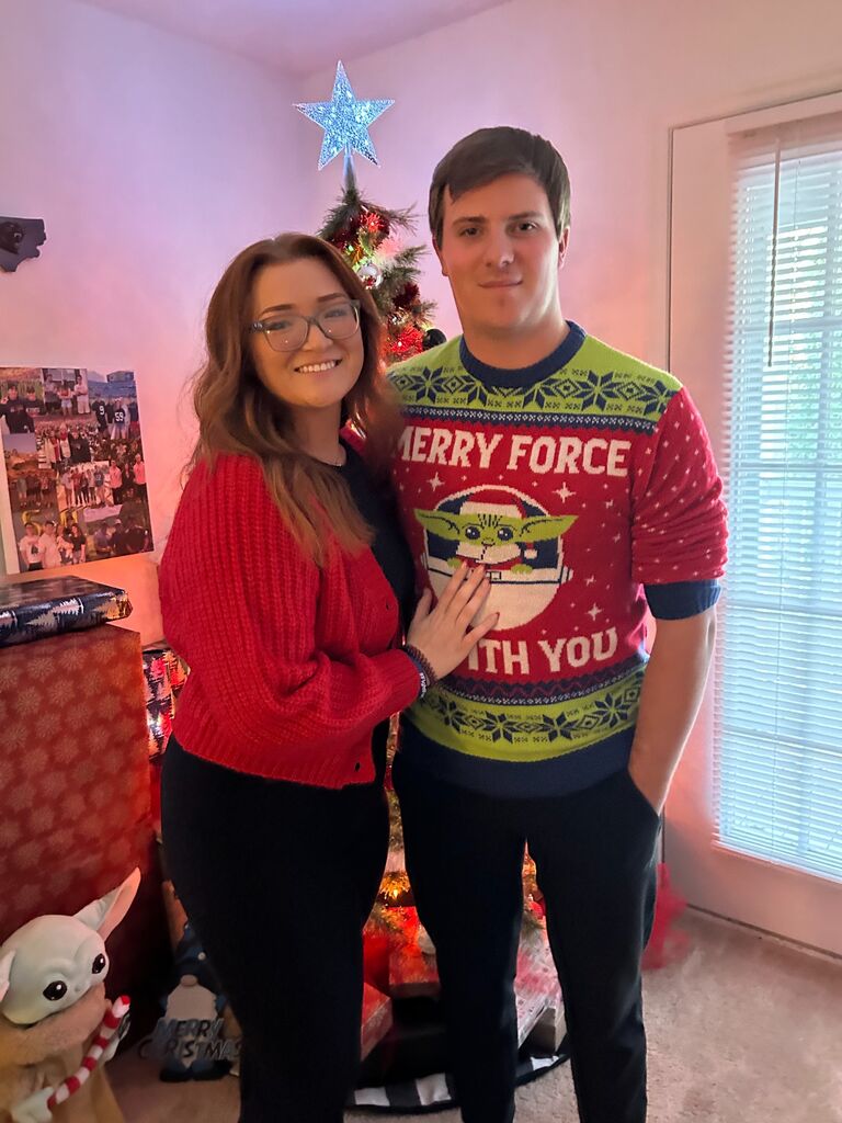 Our very first Christmas together! we hosted a Christmas dinner for our families!