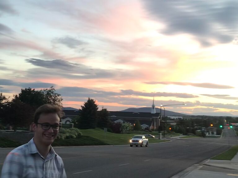A picture of the sunset on our first date, while we were walking around afterwards.