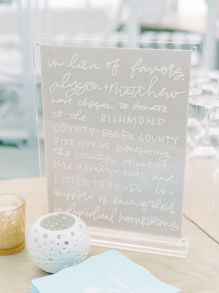 Hand-letter wedding sign