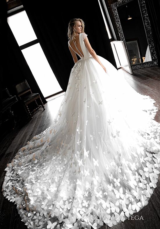 Olivia Bottega Butterfly Appliqued Wedding Dress Baily Wedding Dress