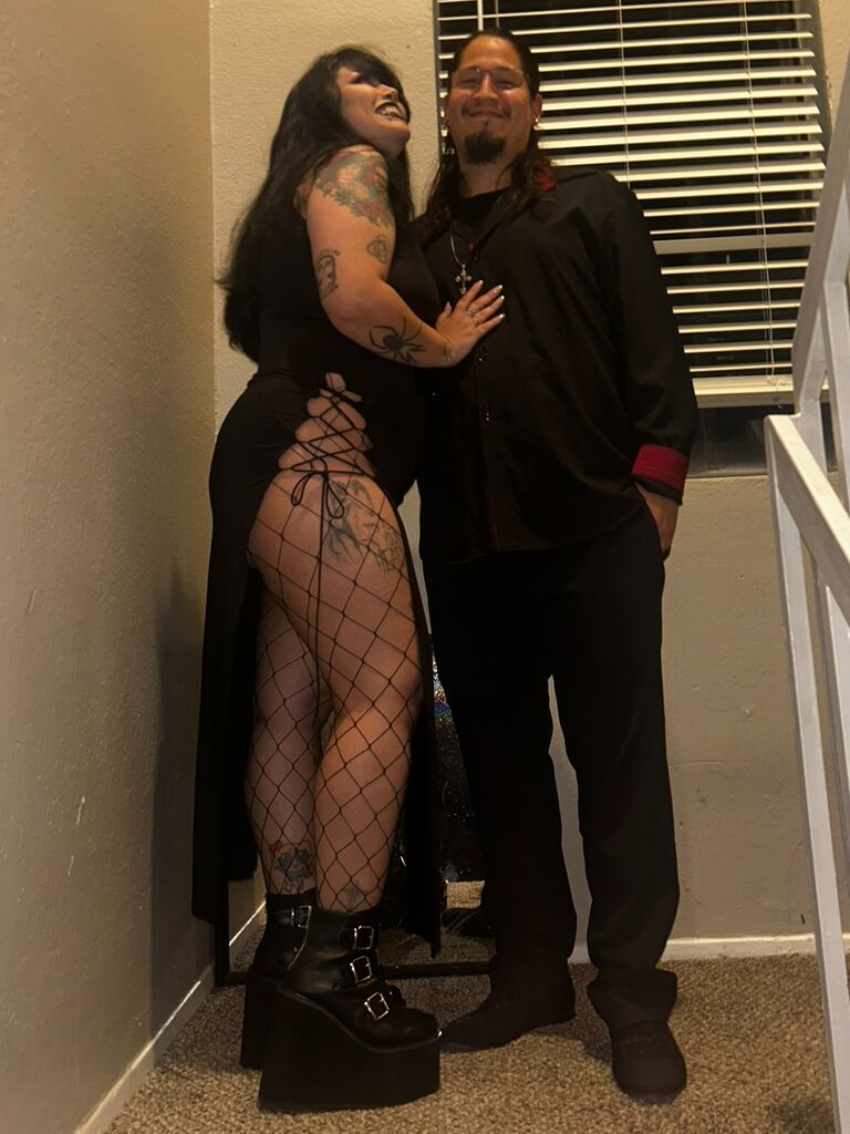 Our first time going together to a different goth club. Mark gave Jazmine her engagement ring this night.