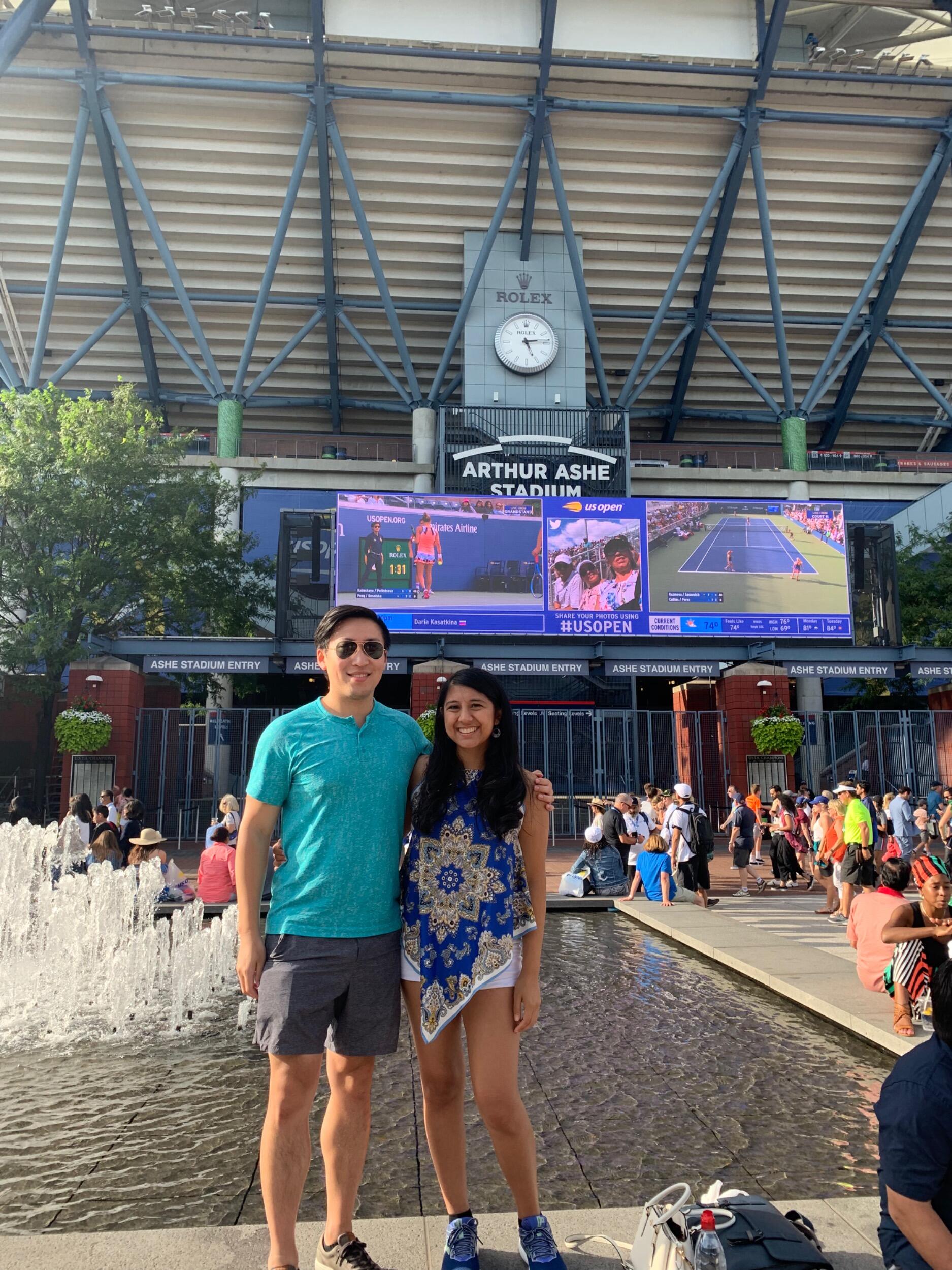 Frank took Pardes to Arthur Ashe Stadium for the US Open. They saw Serena Williams and Roger Federer dominate their competitions.