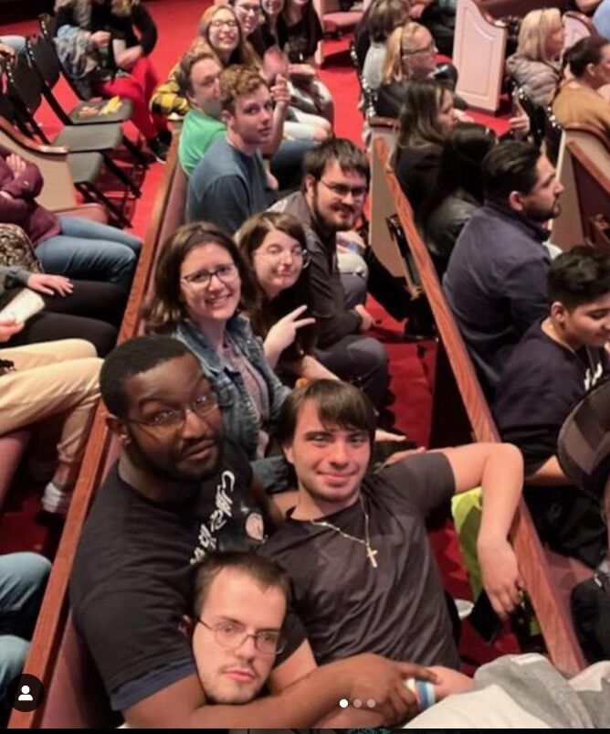 Kyle had a soft spot for Ash, so she was constantly able to persuade him to do things out of his comfort zone. 
Here they are going to a Jeremy Camp concert. He had no idea who Jeremy Camp was.