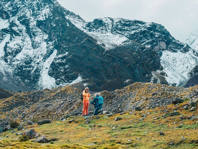 David proposed on the 2nd day of a 5 day trek across the Ausangate Mountains of Peru!