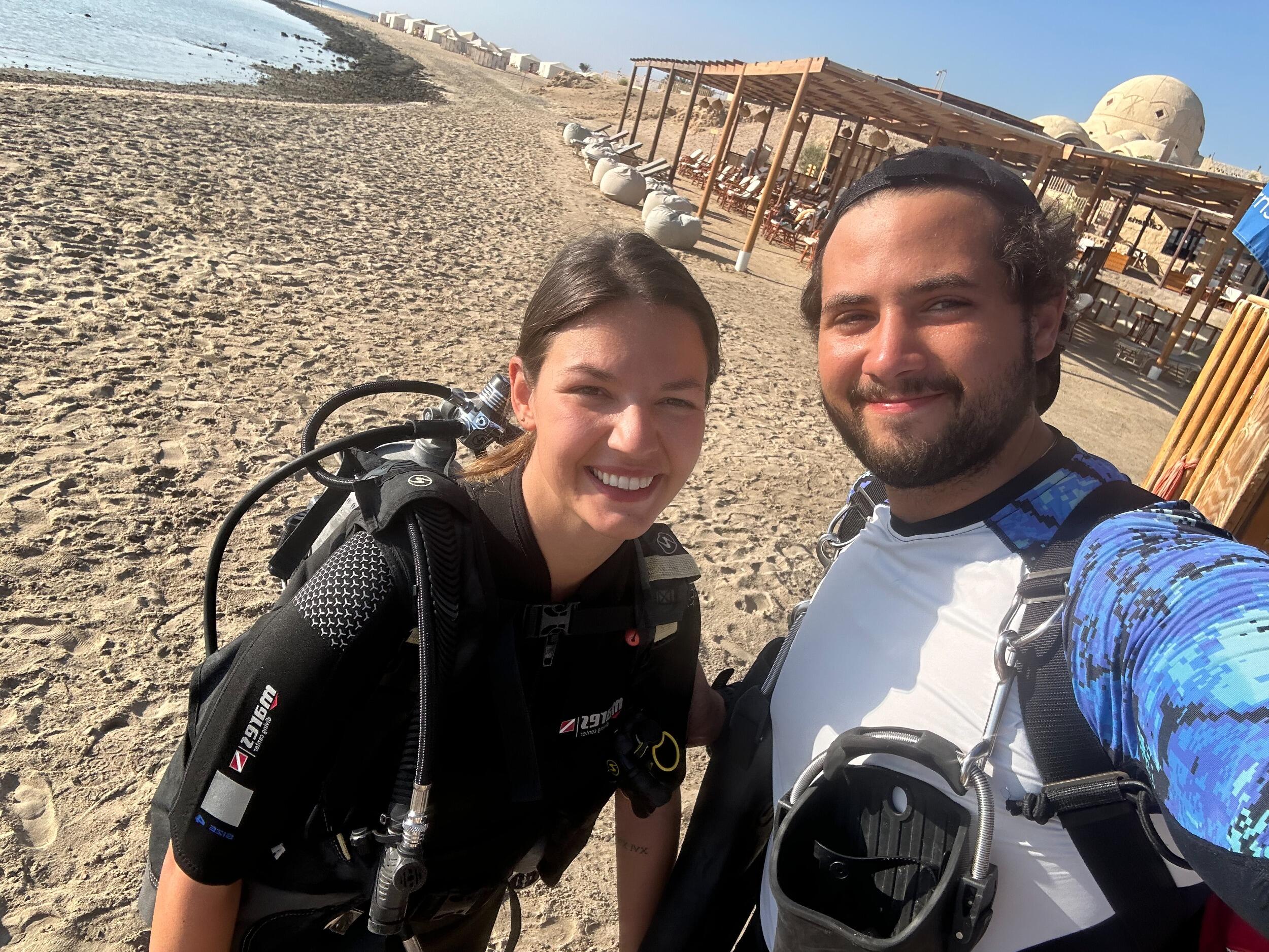 Mignon is finally a certified diver in Marsa Allam