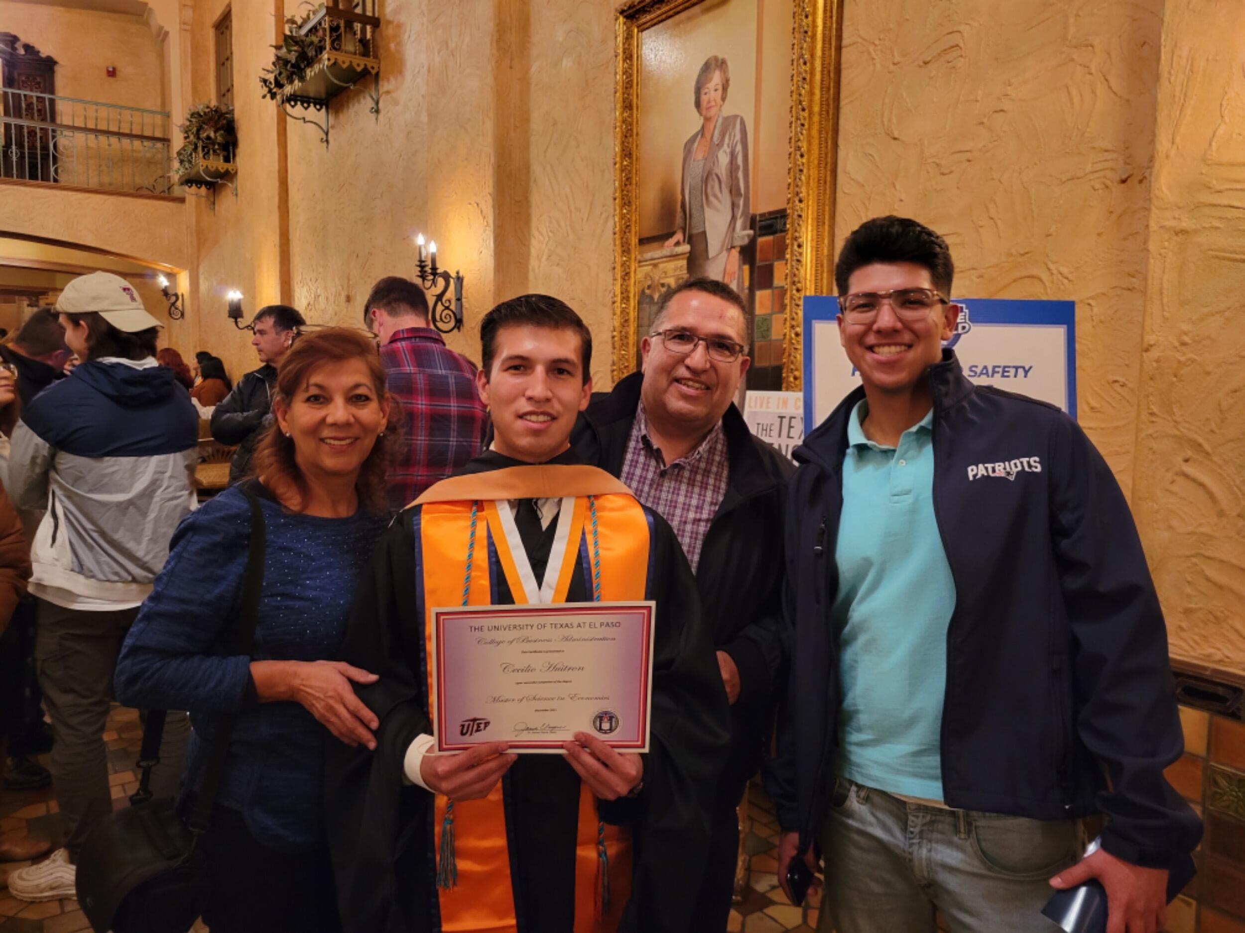 Cecilio graduated with his Master's Degree in Economics from the University of Texas at El Paso! [Katrina was taking finals for her first semester of law school and could not make the ceremony-- she is still sad about it.]